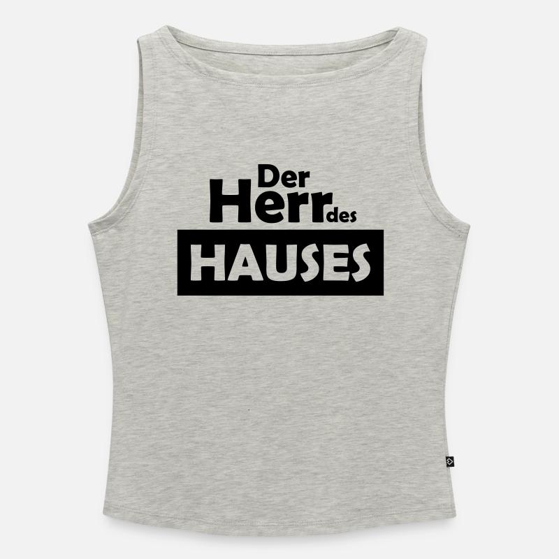 der herr des hauses - Frauen Organic Tank Top mit U-Boot-Ausschnitt - Grau meliert
