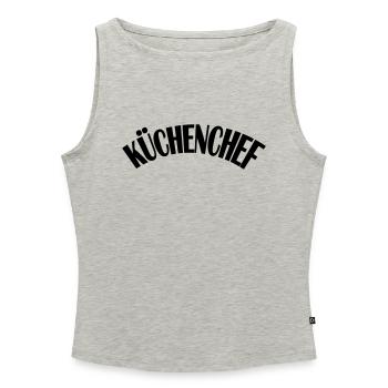 Küchenchef - Frauen Organic Tank Top mit U-Boot-Ausschnitt - Grau meliert - Vorne - Selfina (174cm)
