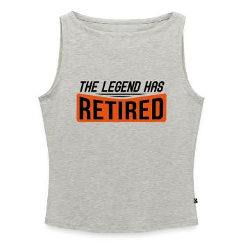 retired - Women’s Organic Boat Neck Tank Top - heather grey - Front - Selfina (174cm)