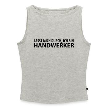 handwerker - Frauen Organic Tank Top mit U-Boot-Ausschnitt - Grau meliert - Vorne - Selfina (174cm)