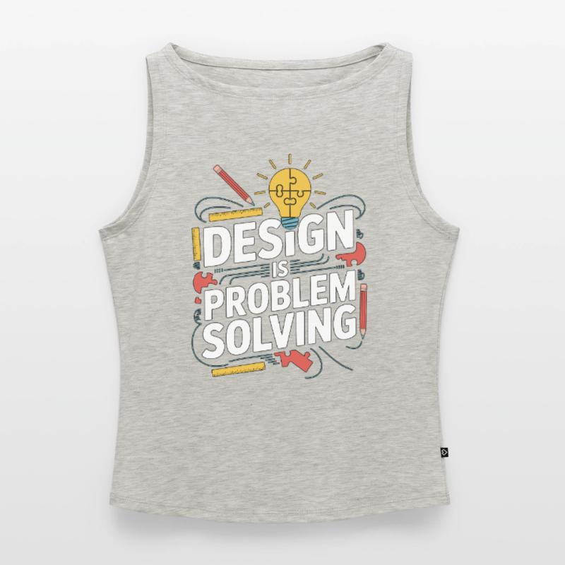 Designer Educator Design Is Problem Graphic Design Women’s Organic Boat Neck Tank Top