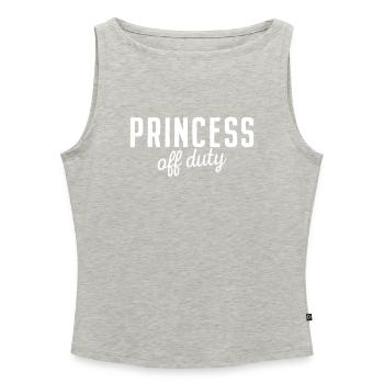 Prinzessin In Zivil Princess Off Duty JGA Kostüm - Frauen Organic Tank Top mit U-Boot-Ausschnitt - Grau meliert - Vorne - Selfina (174cm)