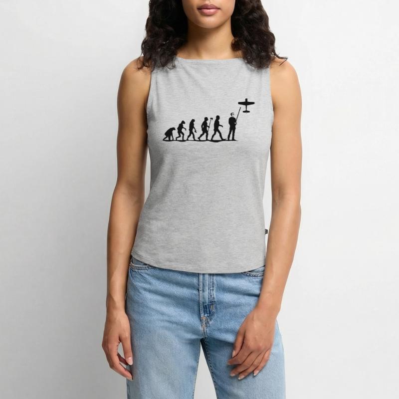 evolution rc pilot Women’s Organic Boat Neck Tank Top