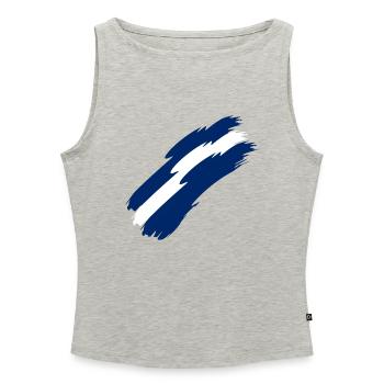Israel - Frauen Organic Tank Top mit U-Boot-Ausschnitt - Grau meliert - Vorne - Selfina (174cm)