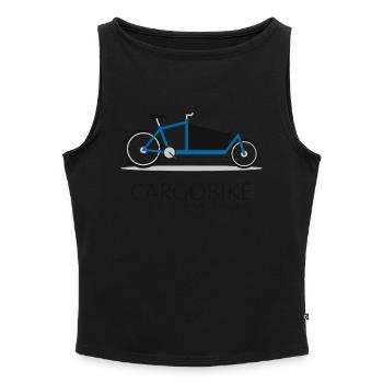 Cargobike Bakfiets Ladcykel cargo vélo - Débardeur femme à encolure bateau bio - gris chiné - Devant - Selfina (174cm)