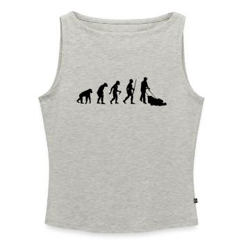 Gardener Evolution - Frauen Organic Tank Top mit U-Boot-Ausschnitt - Grau meliert - Vorne - Selfina (174cm)