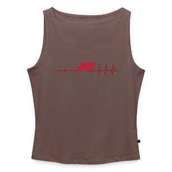 Puls R Rand - Frauen Organic Tank Top mit U-Boot-Ausschnitt - Grau meliert - Vorne - Selfina (174cm)