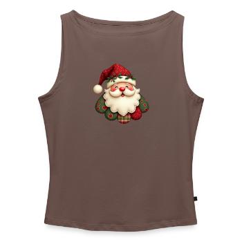 Kuscheliger Weihnachtsmann - Frauen Organic Tank Top mit U-Boot-Ausschnitt - Grau meliert - Vorne - Selfina (174cm)