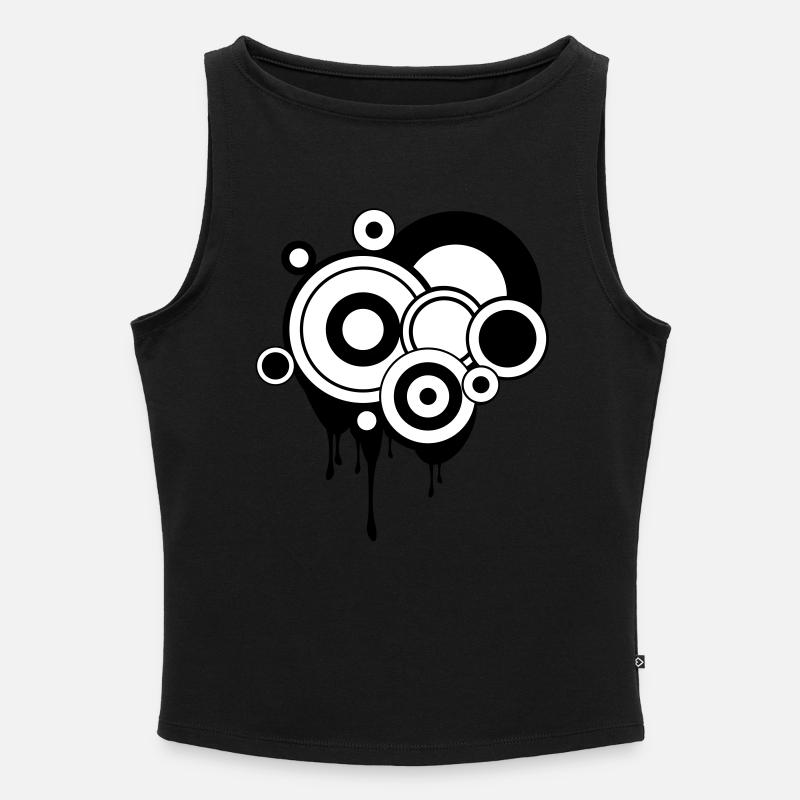 Kreise schmelzen - Frauen Organic Tank Top mit U-Boot-Ausschnitt - Schwarz