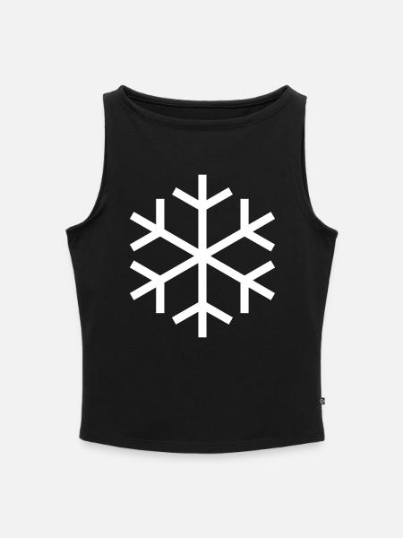 Schneeflocke - Frauen Organic Tank Top mit U-Boot-Ausschnitt - Schwarz