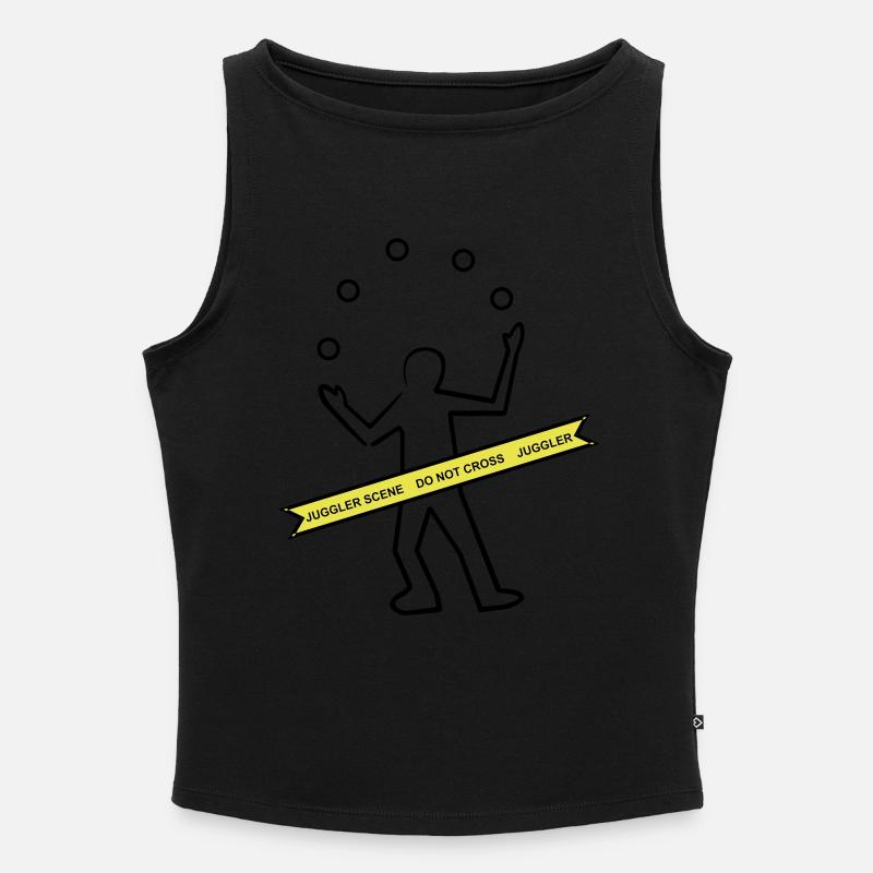 Jongleur - Frauen Organic Tank Top mit U-Boot-Ausschnitt - Schwarz