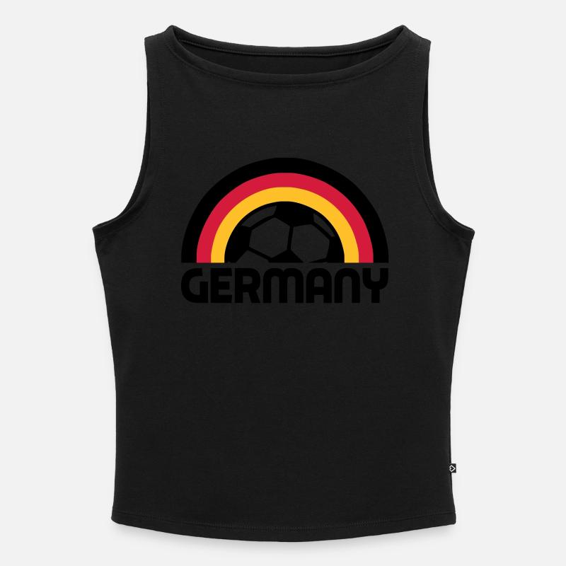 German arcobaleno di calcio - Canotta donna con scollo a barca bio - nero
