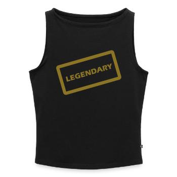 legendary - Frauen Organic Tank Top mit U-Boot-Ausschnitt - Schwarz - Vorne - Selfina (174cm)