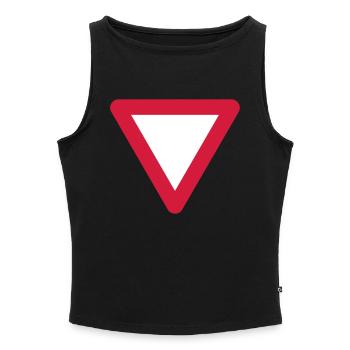 Vorfahrt - Frauen Organic Tank Top mit U-Boot-Ausschnitt - Schwarz - Vorne - Selfina (174cm)