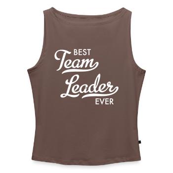 Bester Teamleiter - Frauen Organic Tank Top mit U-Boot-Ausschnitt - Grau meliert - Vorne - Selfina (174cm)