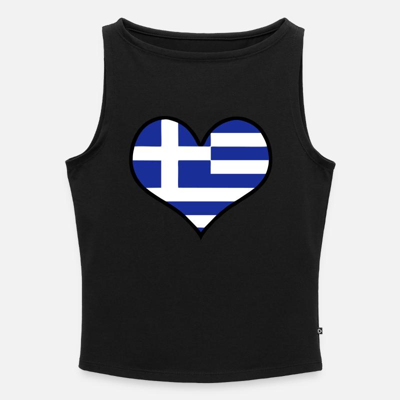 griechenland greece hellas - Frauen Organic Tank Top mit U-Boot-Ausschnitt - Schwarz