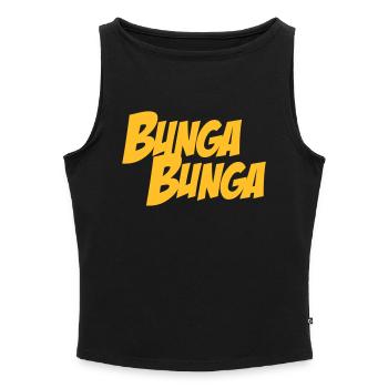 BungaBunga - Frauen Organic Tank Top mit U-Boot-Ausschnitt - Schwarz - Vorne - Selfina (174cm)