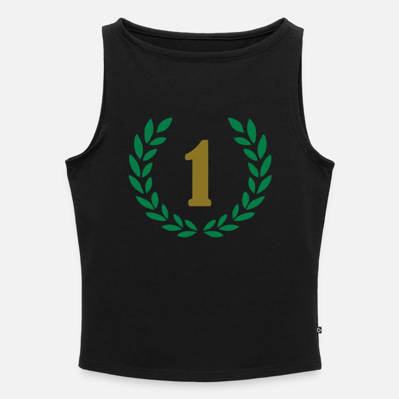 1 - Frauen Organic Tank Top mit U-Boot-Ausschnitt - Schwarz
