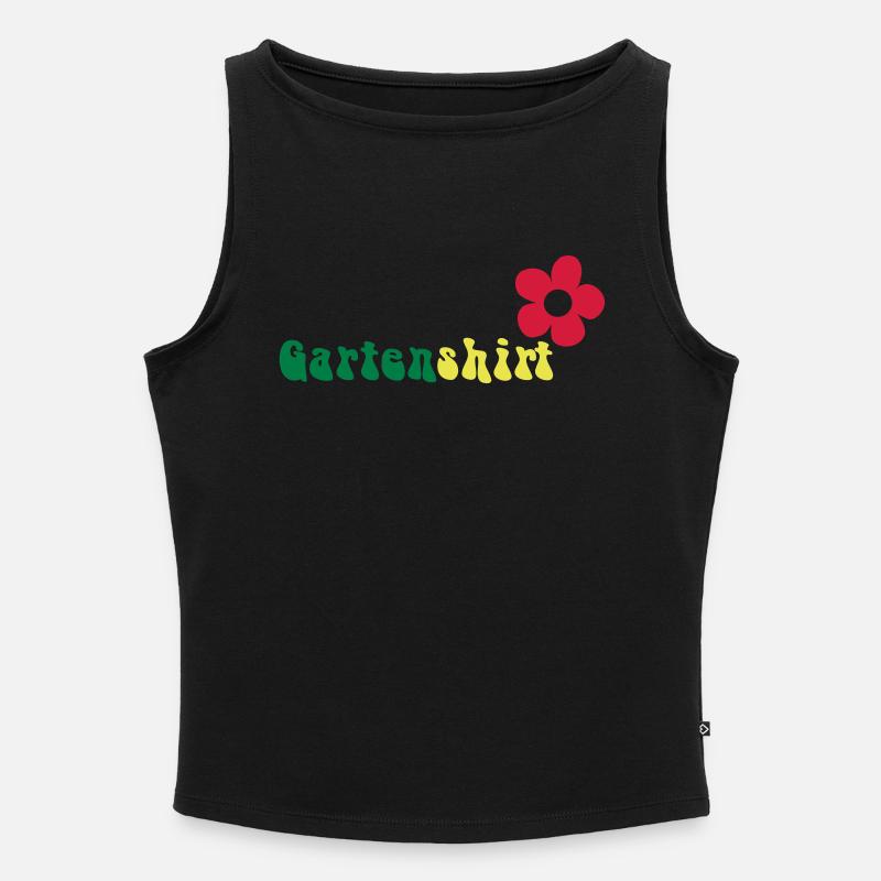 Gartenshirt - Frauen Organic Tank Top mit U-Boot-Ausschnitt - Schwarz