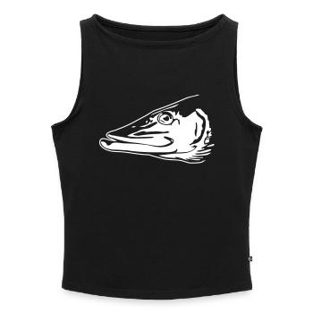 Hecht - Frauen Organic Tank Top mit U-Boot-Ausschnitt - Grau meliert - Vorne - Selfina (174cm)