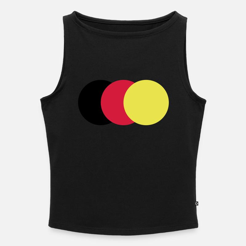 farbige Punkte - Frauen Organic Tank Top mit U-Boot-Ausschnitt - Schwarz