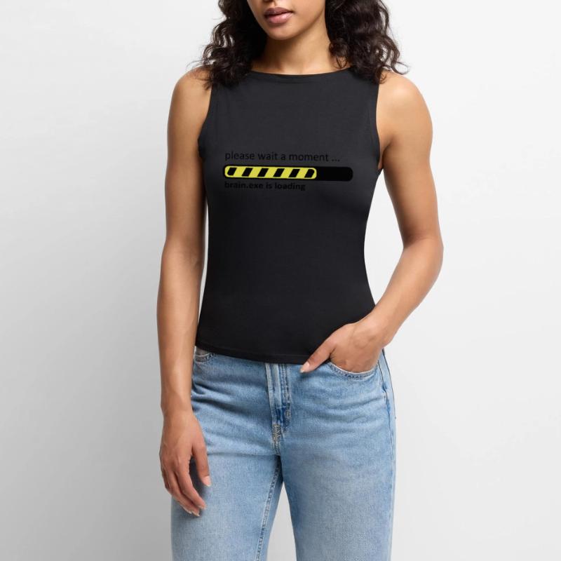 brain.exe is loading Brain Loading Geek Women’s Organic Boat Neck Tank Top