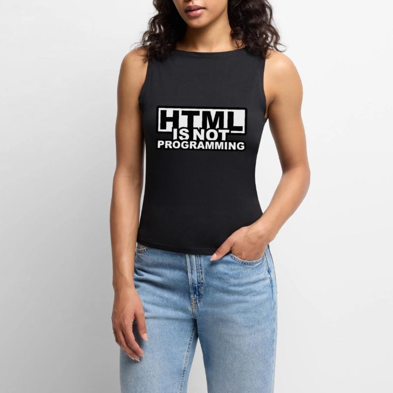 HTML est pas la programmation Débardeur femme à encolure bateau bio