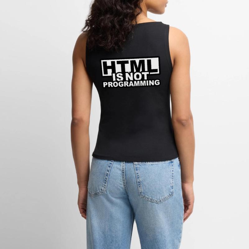 HTML est pas la programmation Débardeur femme à encolure bateau bio