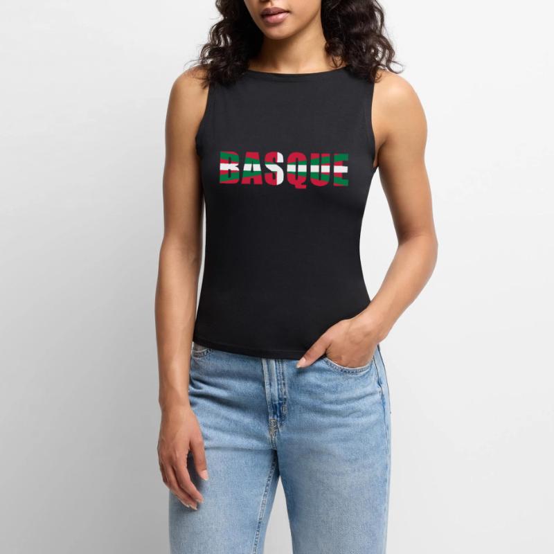 Basque Drapeau 2 Débardeur femme à encolure bateau bio