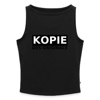 copy of the originals - Women’s Organic Boat Neck Tank Top - black - Front - Selfina (174cm)