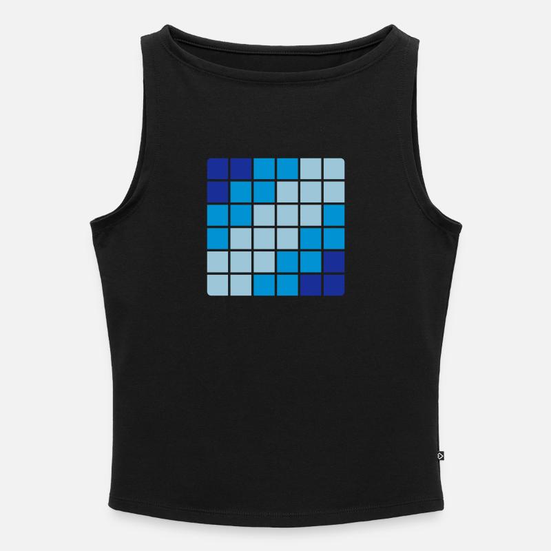 Pattern - Women’s Organic Boat Neck Tank Top - black