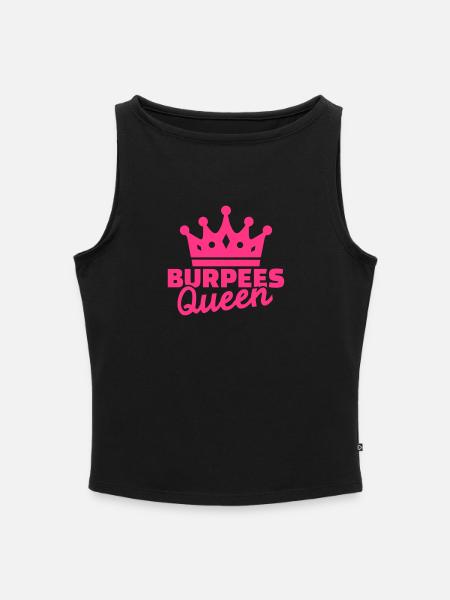 Burpees - Frauen Organic Tank Top mit U-Boot-Ausschnitt - Schwarz