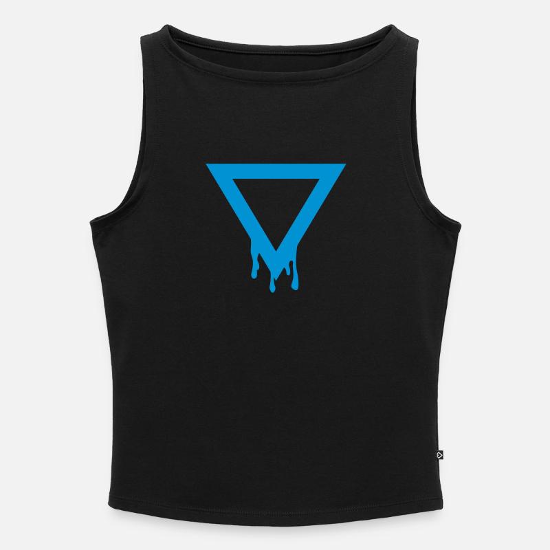 triangle splatter - Frauen Organic Tank Top mit U-Boot-Ausschnitt - Schwarz