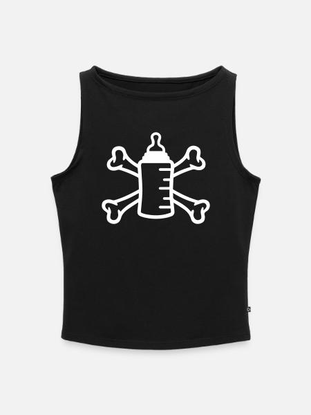 Nuckel Knochen - Frauen Organic Tank Top mit U-Boot-Ausschnitt - Schwarz