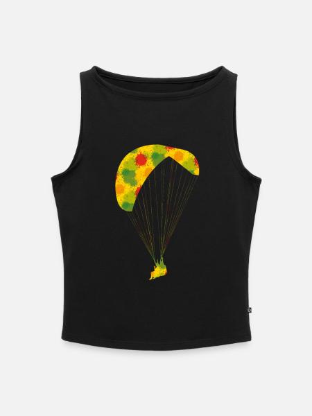 Gleitschirm - Frauen Organic Tank Top mit U-Boot-Ausschnitt - Schwarz