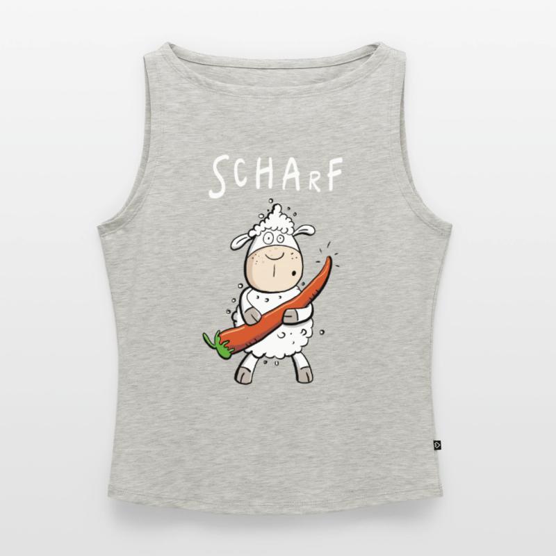 Pepperoni Sheep I Sharp comic pun Women’s Organic Boat Neck Tank Top