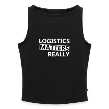 Logistik und Transport - Frauen Organic Tank Top mit U-Boot-Ausschnitt - Grau meliert - Vorne - Selfina (174cm)