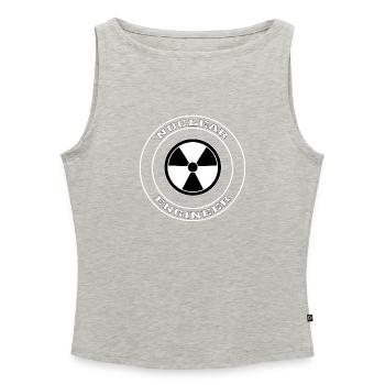 Nuclear Engineer Gift, Nuclear Engineering Shirt - Frauen Organic Tank Top mit U-Boot-Ausschnitt - Grau meliert - Vorne - Selfina (174cm)