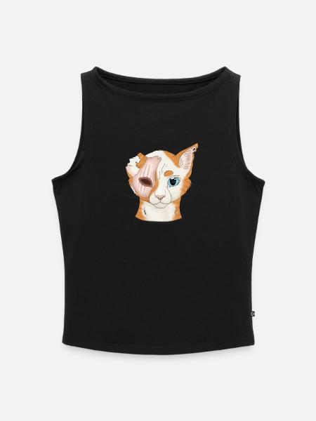 Lichtherz - Warrior Cats - Frauen Organic Tank Top mit U-Boot-Ausschnitt - Schwarz