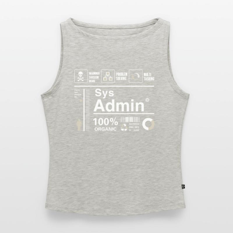 sys admin Content Irony Humor Computer Nerd pc cor Women’s Organic Boat Neck Tank Top