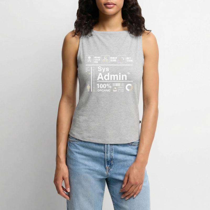 sys admin Content Irony Humor Computer Nerd pc cor Women’s Organic Boat Neck Tank Top