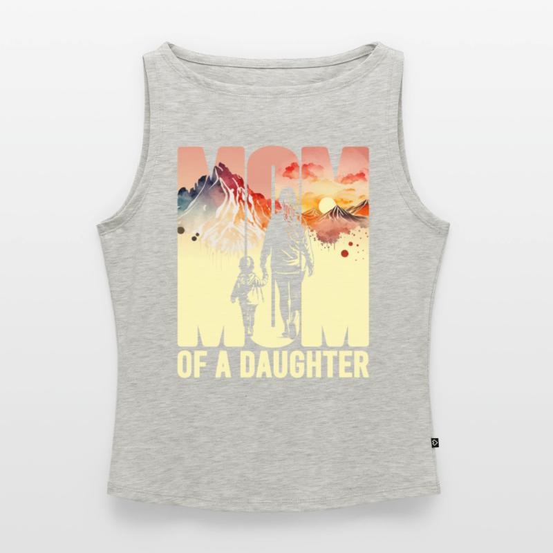 Mutter mit einer Tochter Muttertag Berge Mama Kind Frauen Organic Tank Top mit U-Boot-Ausschnitt