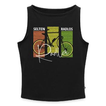 Radler selten radlos Geschenk - Frauen Organic Tank Top mit U-Boot-Ausschnitt - Grau meliert - Vorne - Selfina (174cm)
