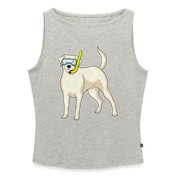 Retriever Taucher Schnorchel Tauchen - Frauen Organic Tank Top mit U-Boot-Ausschnitt - Grau meliert - Vorne - Selfina (174cm)