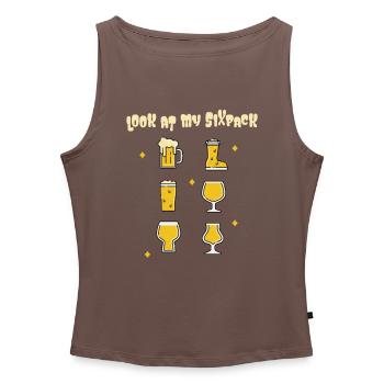 Craft beer Stylish design for beer lovers - Women’s Organic Boat Neck Tank Top - heather grey - Front - Selfina (174cm)