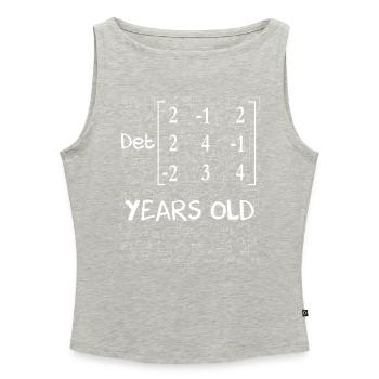 72nd birthday 72 years matrix determinant - Women’s Organic Boat Neck Tank Top - heather grey - Front - Selfina (174cm)