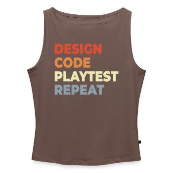 Game Development Workflow - Women’s Organic Boat Neck Tank Top - heather grey - Front - Selfina (174cm)