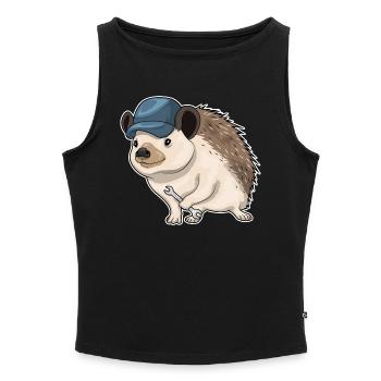 Igel Mechaniker Schraubenschlüssel Werkstatt - Frauen Organic Tank Top mit U-Boot-Ausschnitt - Grau meliert - Vorne - Selfina (174cm)
