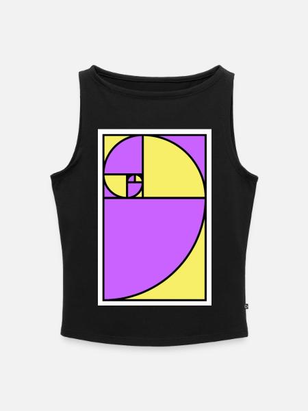 Spirale des Goldenen Schnitts - Frauen Organic Tank Top mit U-Boot-Ausschnitt - Schwarz