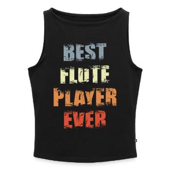 Bester Flötist - Frauen Organic Tank Top mit U-Boot-Ausschnitt - Schwarz - Vorne - Selfina (174cm)